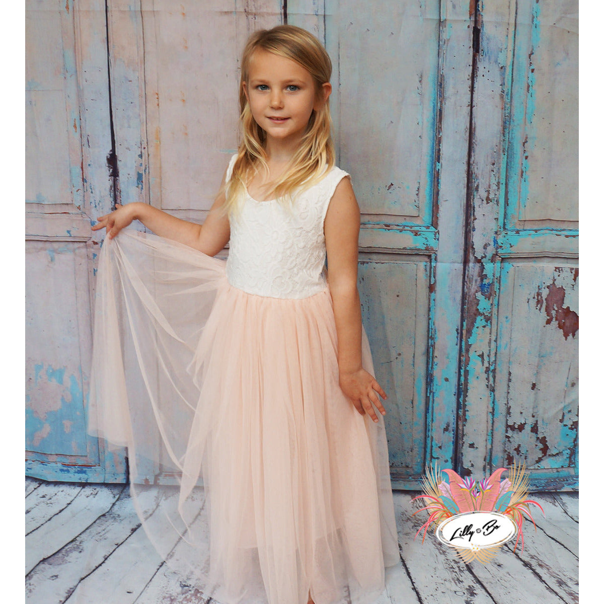 Peach flower hotsell girl dresses uk
