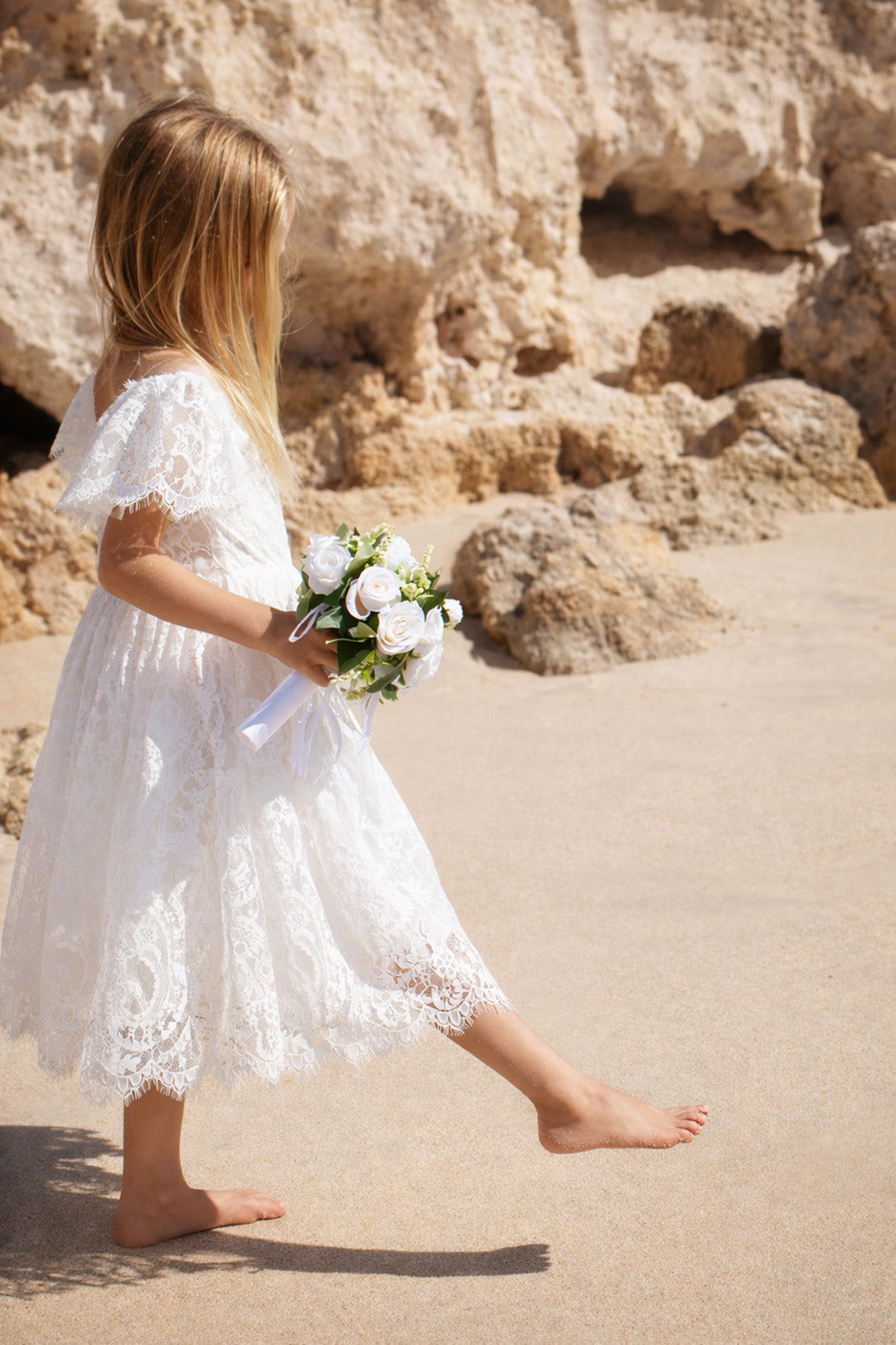 Anya in Ivory White ~ Party or Flower Girl Dress
