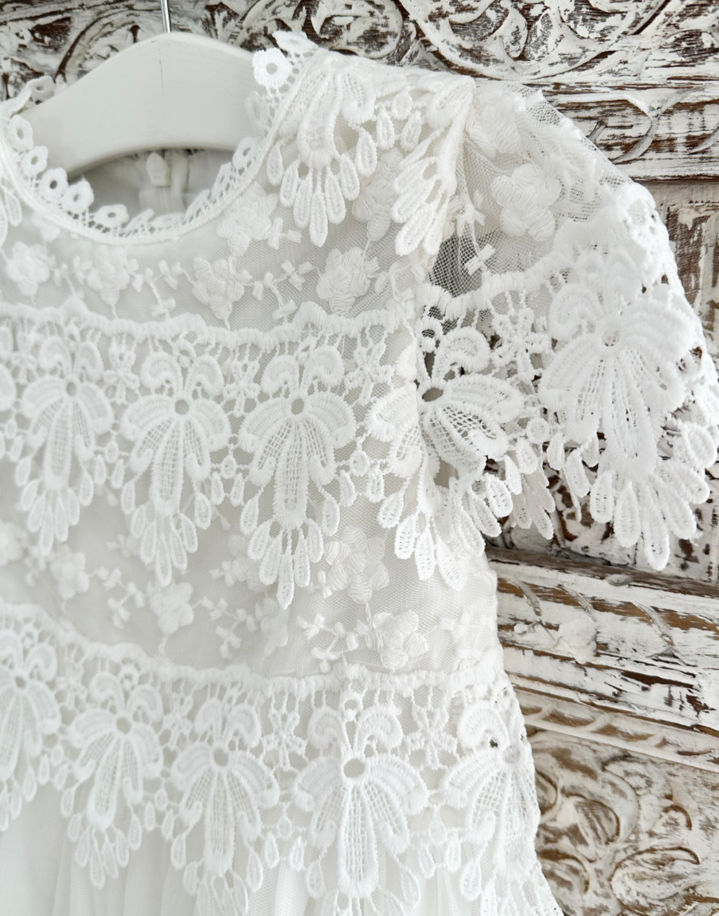 Audrey in Ivory White  (Baby + Toddler) ~ Party or Flower Girl Dress