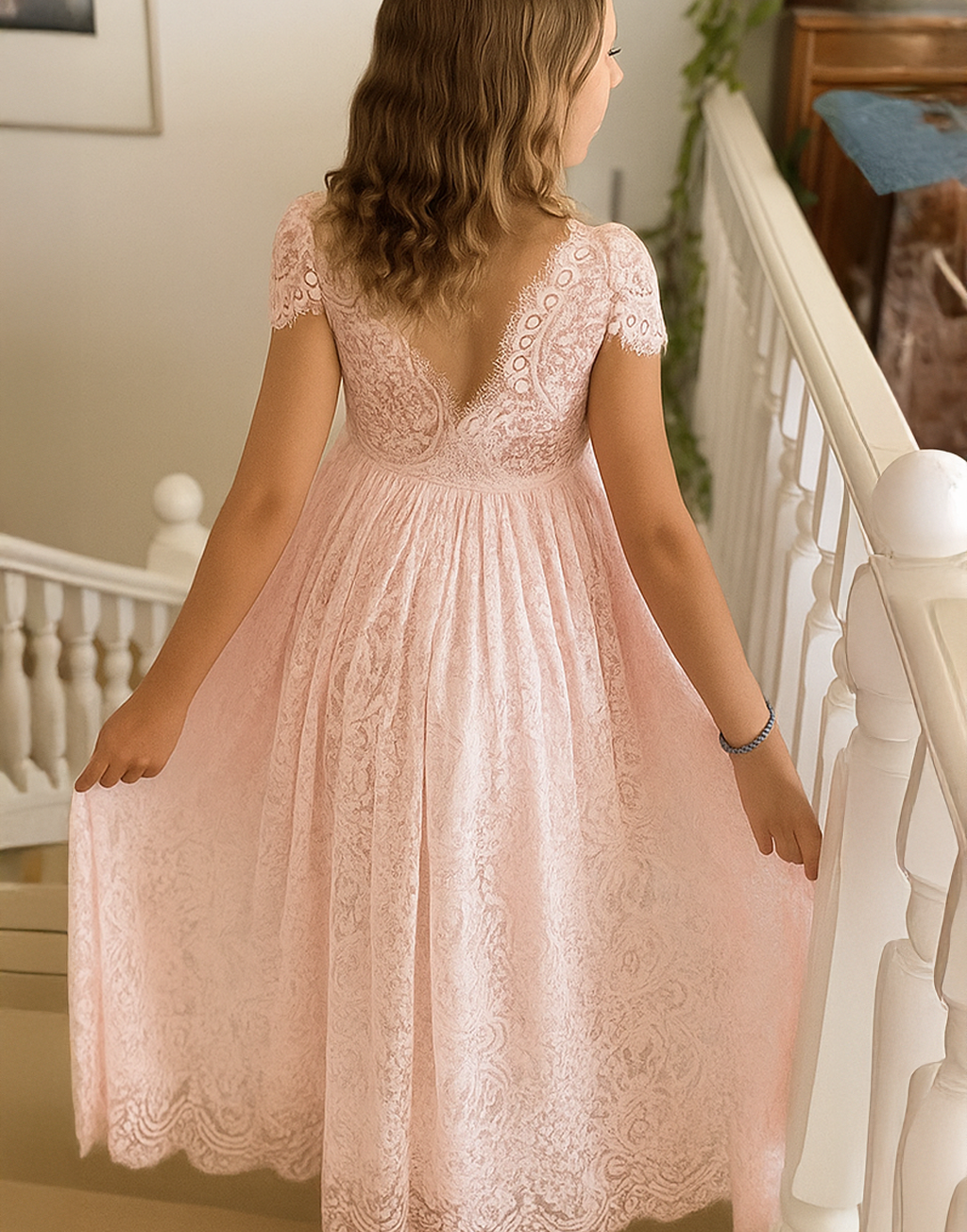 Aluna in Baby Pink ~  Flower Girl /Party Dress