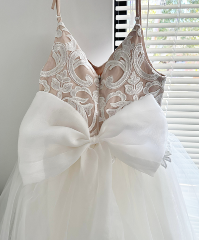 Aveline in Ivory + Blush - Flower Girl Dress