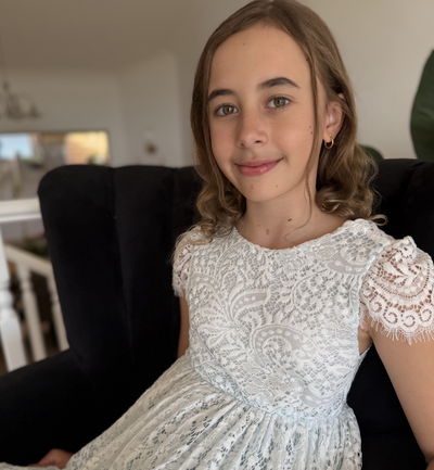 Aluna in Baby Blue ~  Flower Girl /Party Dress