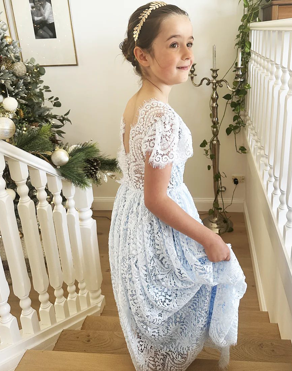 Aluna in Baby Blue ~  Flower Girl /Party Dress