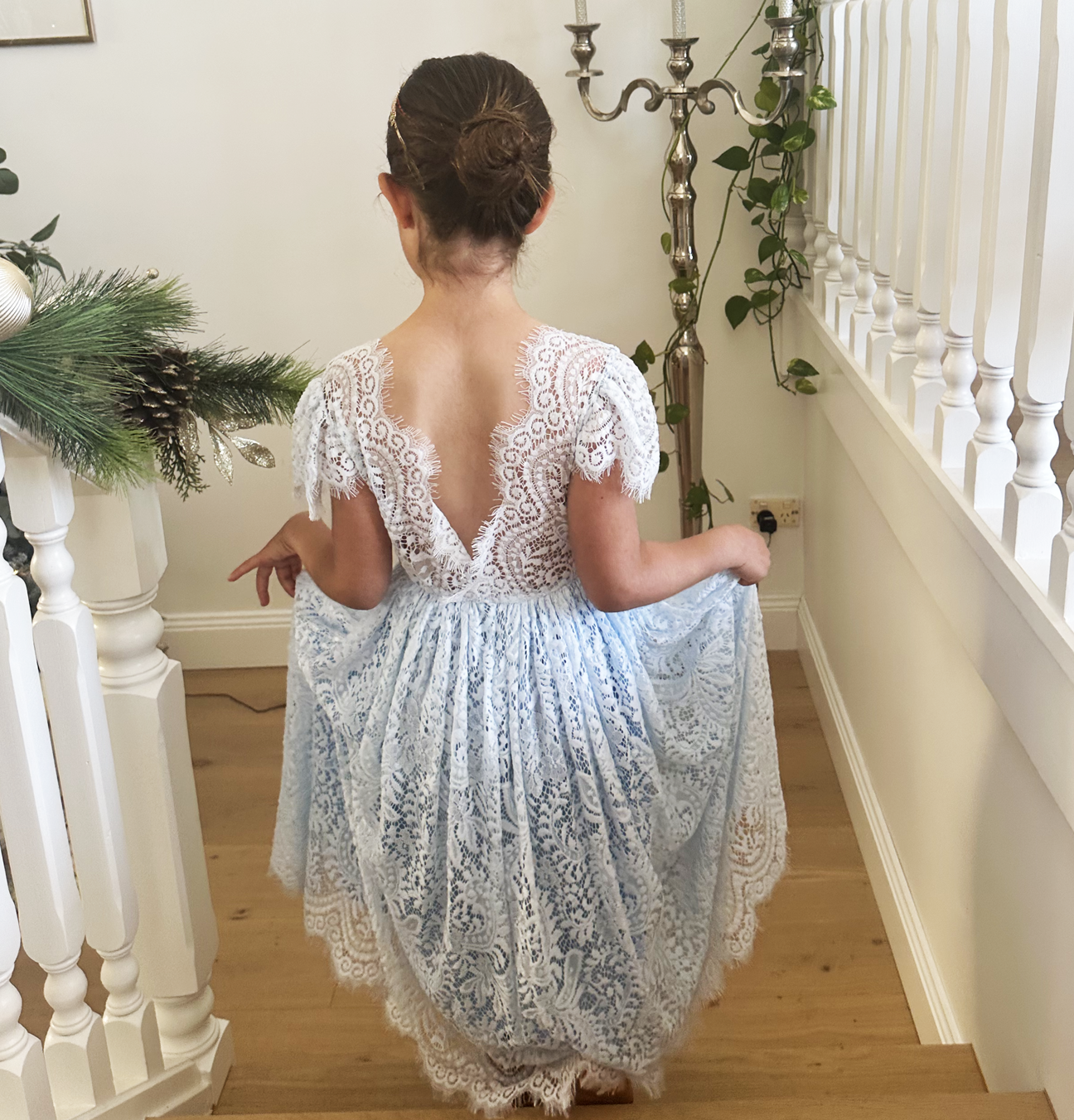 Aluna in Baby Blue ~  Flower Girl /Party Dress