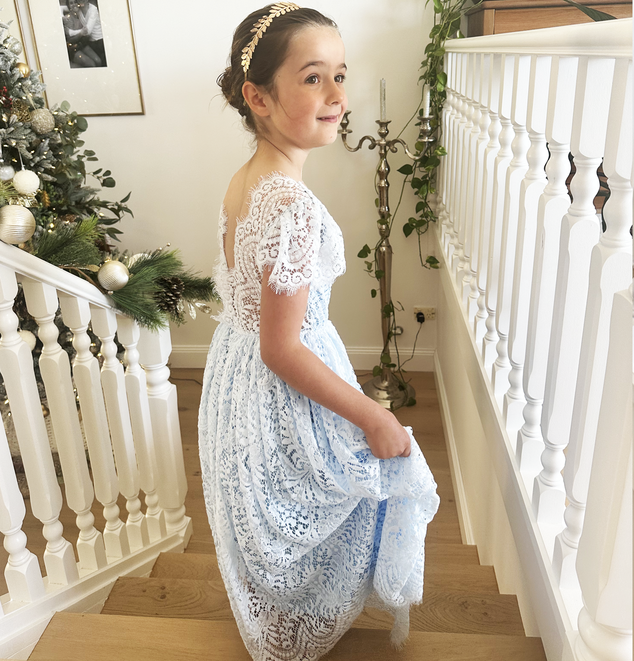 Aluna in Baby Blue ~  Flower Girl /Party Dress