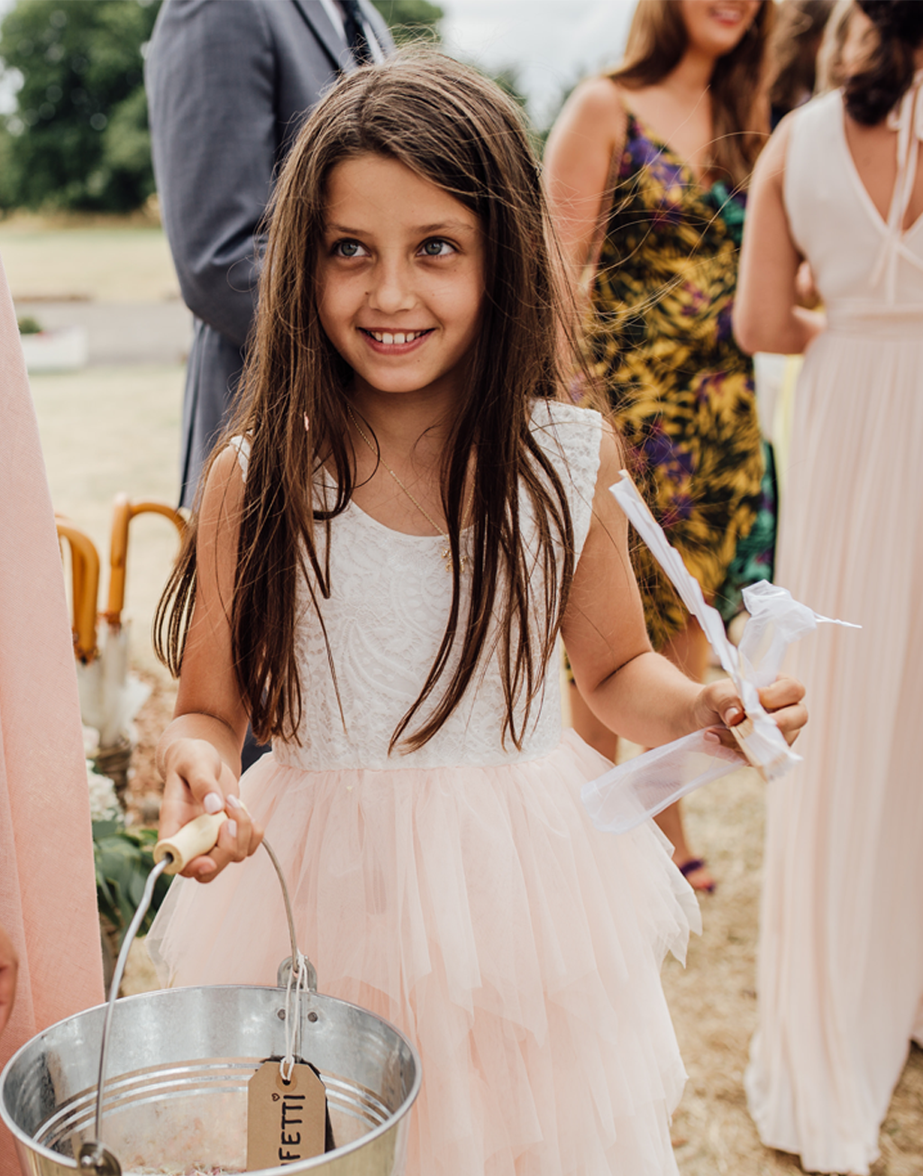 Aria in Blush/Apricot ~ Party or Flower Girl Dress