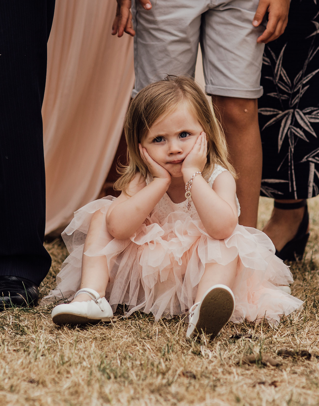 Aria in Blush/Apricot ~ Party or Flower Girl Dress