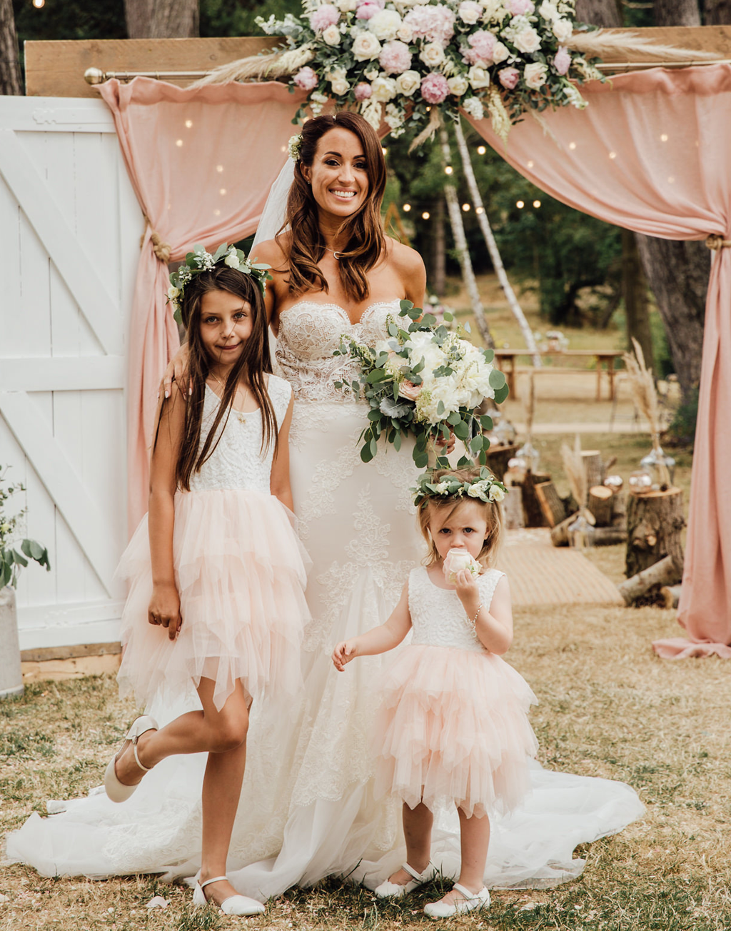 Aria in Blush/Apricot ~ Party or Flower Girl Dress