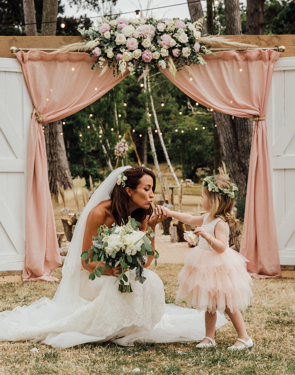 Aria in Blush/Apricot ~ Party or Flower Girl Dress
