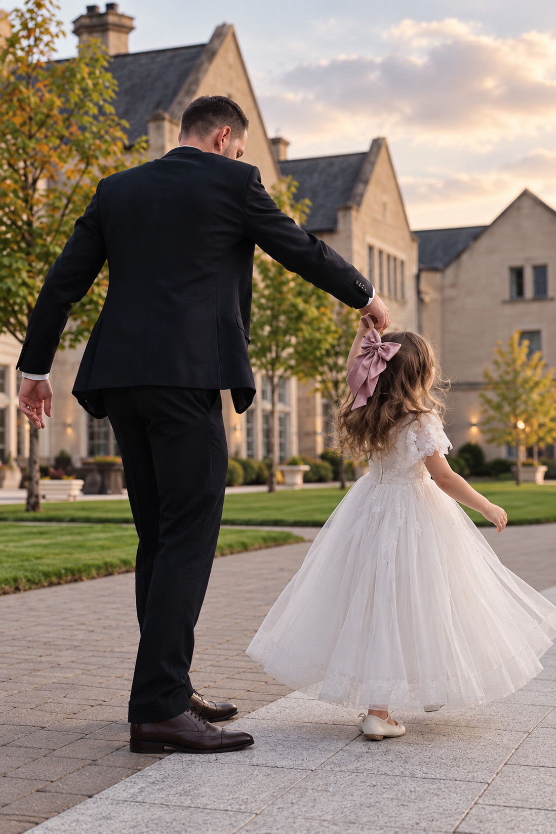 Audrey in Ivory White ~ Party or Flower Girl Dress
