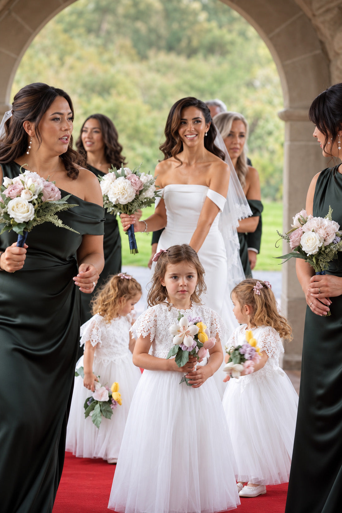 Audrey in Ivory White ~ Party or Flower Girl Dress