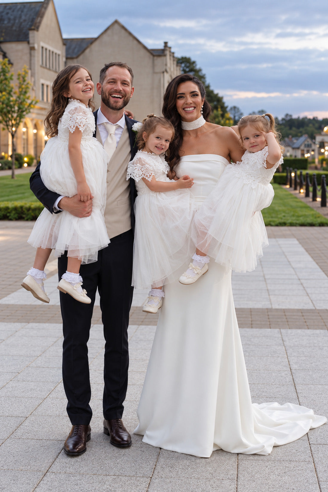 Audrey in Ivory White ~ Party or Flower Girl Dress