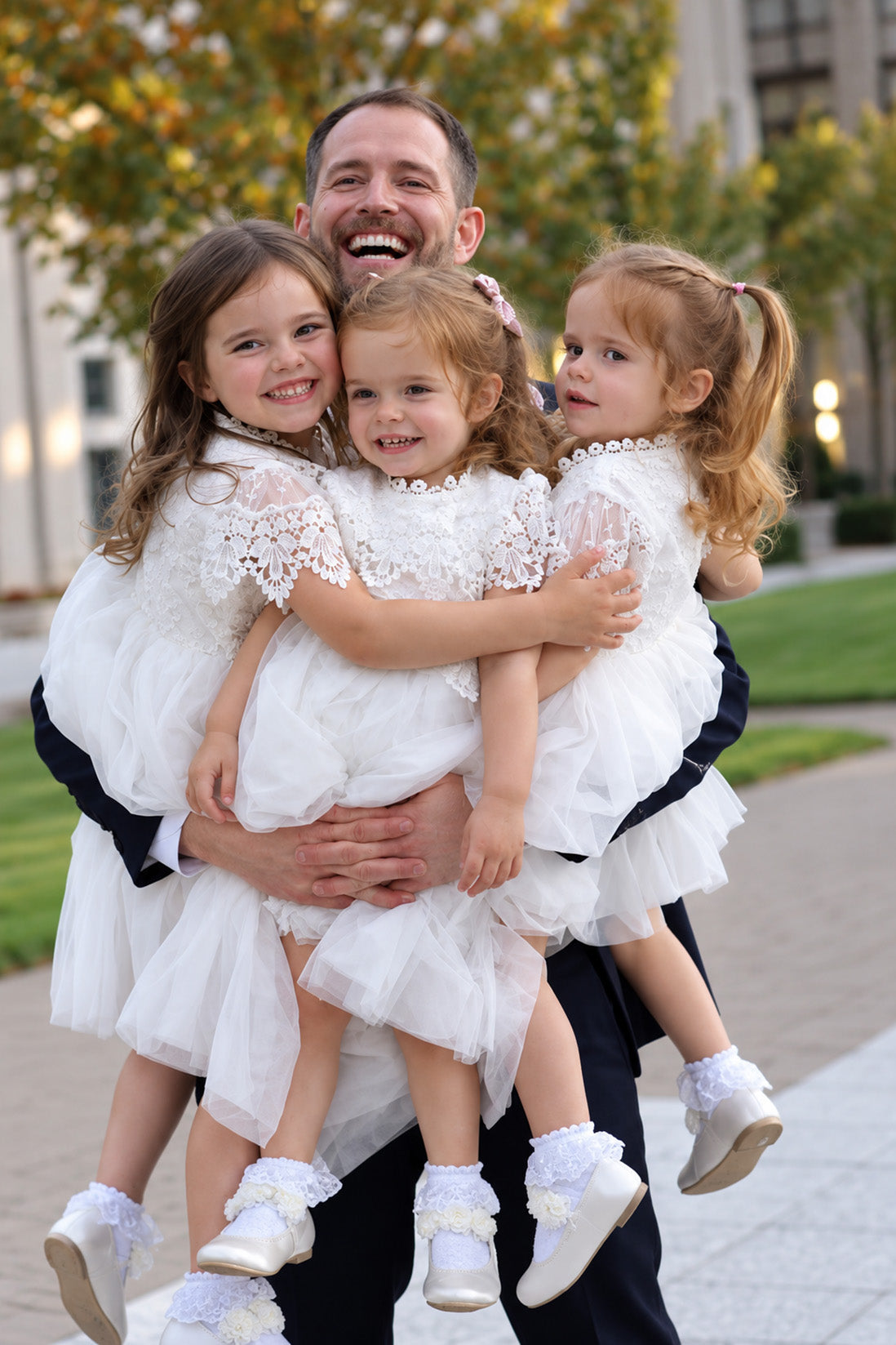 Audrey in Ivory White ~ Party or Flower Girl Dress