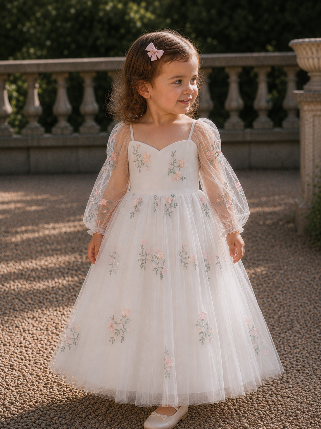 Azalea ~ Ivory White Party or Flower Girl Dress