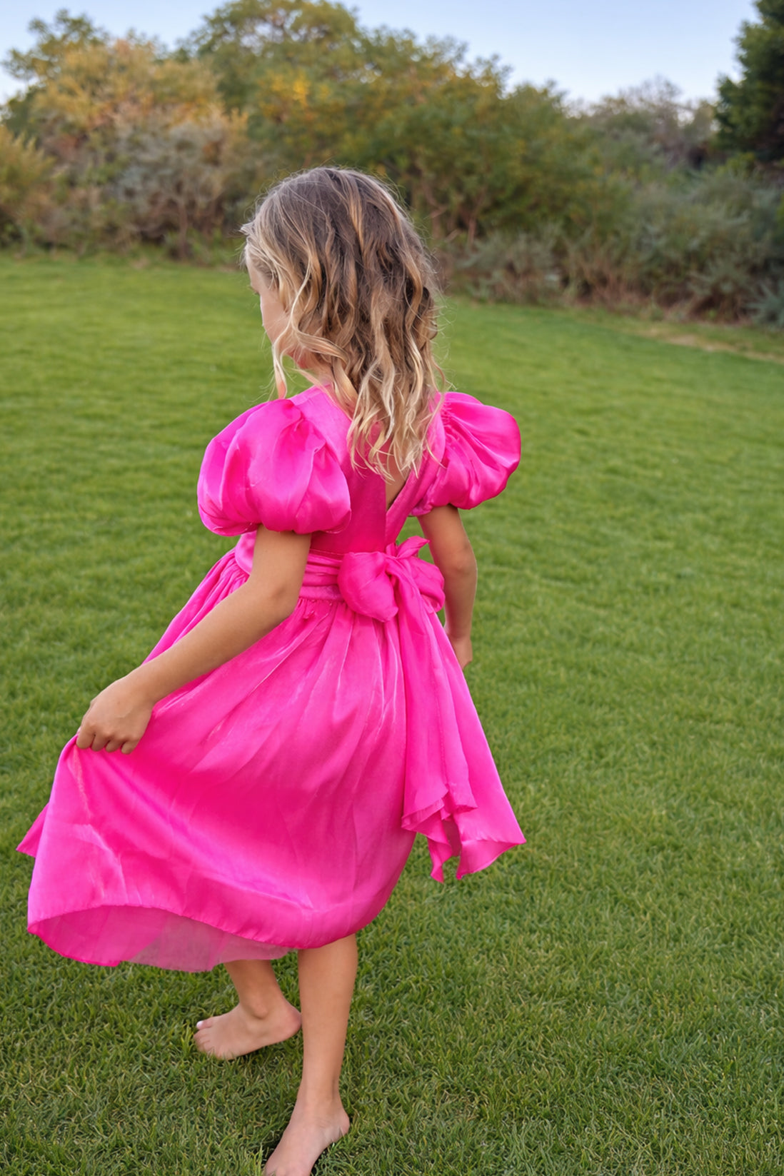 Cinnamon in Fuchsia Party Girl or Flower Girl Dress