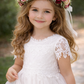 Thea  Flower Crown + Pink Satin Drawstring Bag - Ages 6 + upwards.