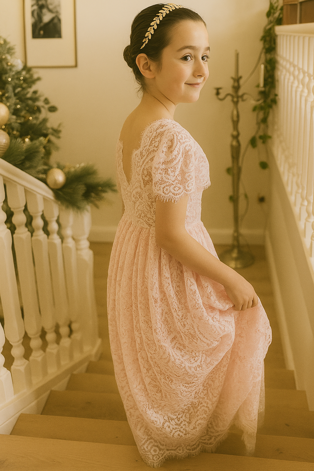 Aluna in Baby Pink ~  Flower Girl /Party Dress
