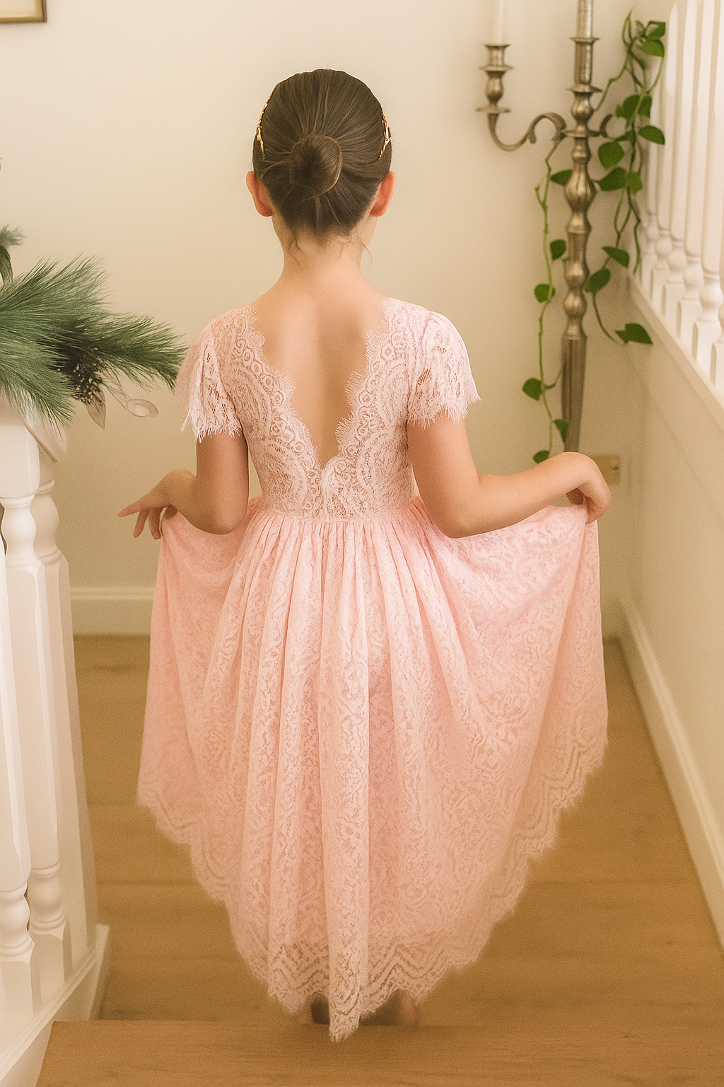 Aluna in Baby Pink ~  Flower Girl /Party Dress