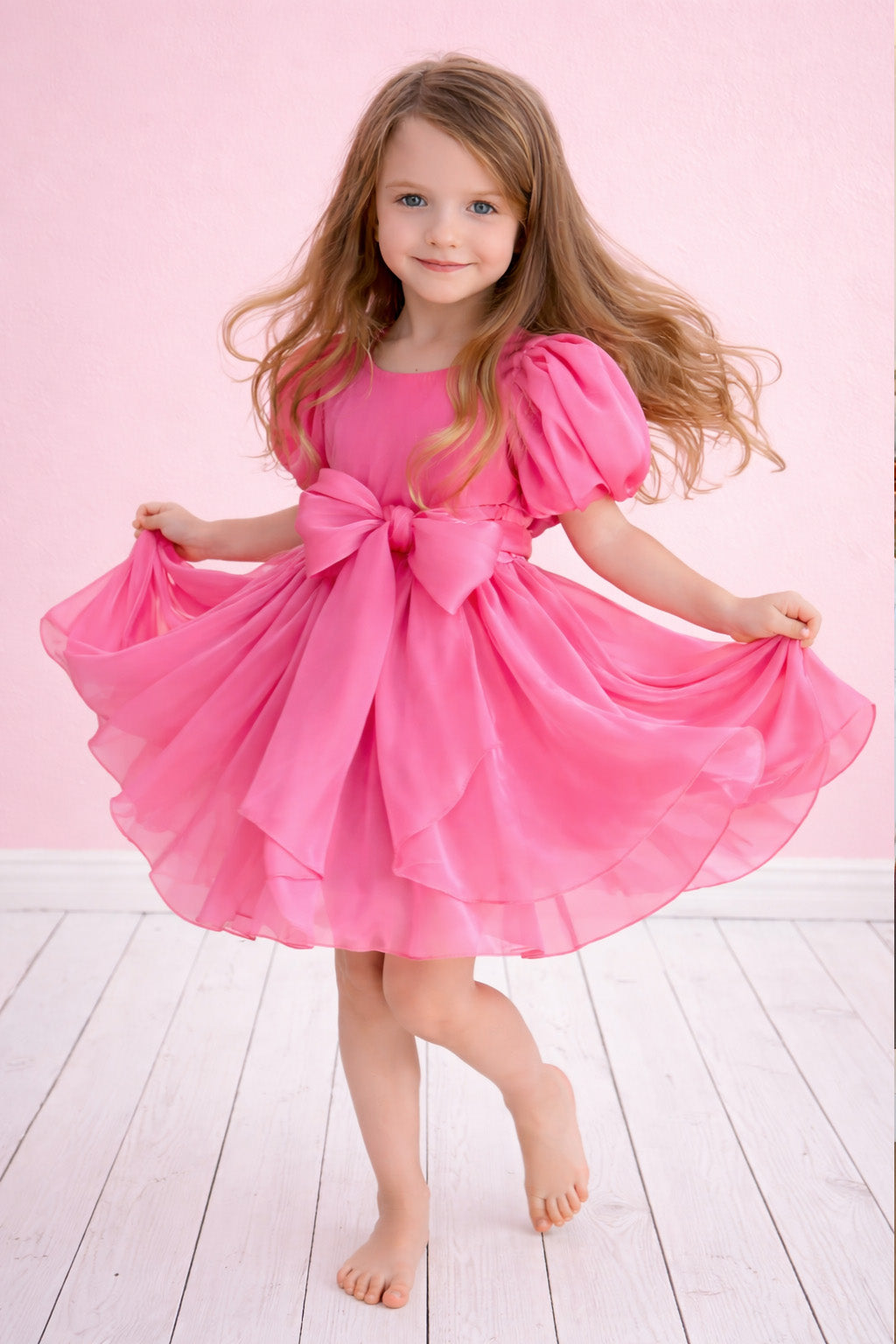 Cinnamon in Fuchsia Party Girl or Flower Girl Dress