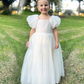 Clara - White Communion on Flower Girl Dress