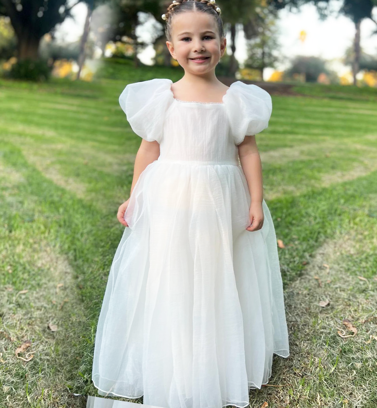 Clara - White Communion on Flower Girl Dress