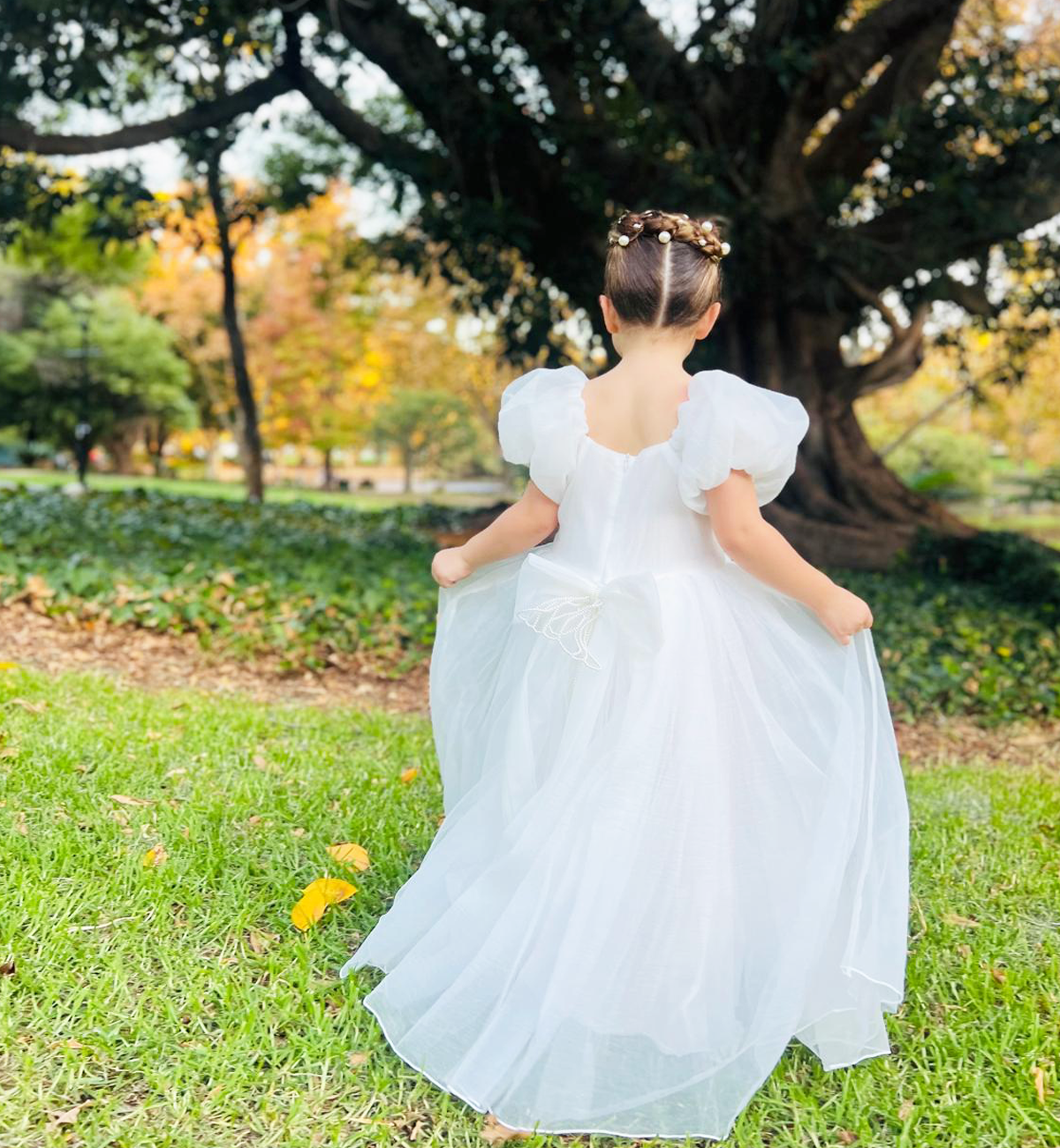 Clara - White Communion on Flower Girl Dress
