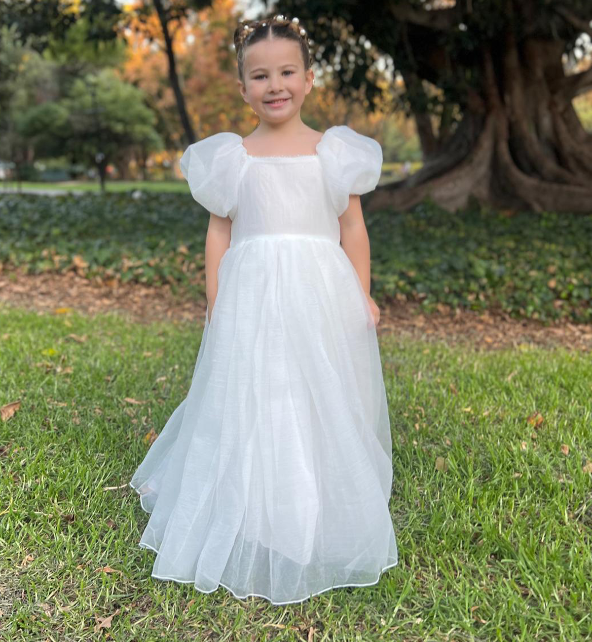 Clara - White Communion on Flower Girl Dress