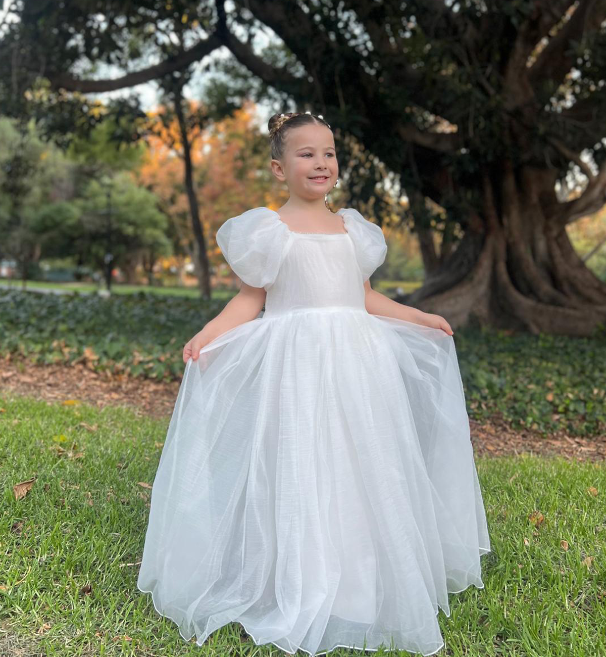 Clara - White Communion on Flower Girl Dress