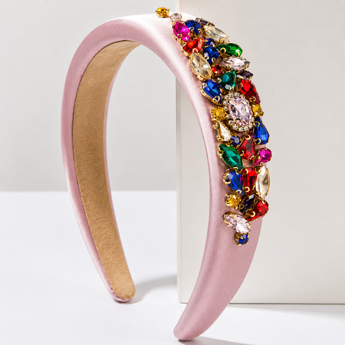 Arabella Jewel Headband – in Dusty Rose