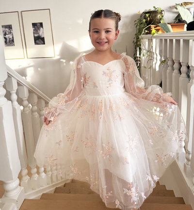 Elizabeth ~ Ivory White Party or Flower Girl Dress