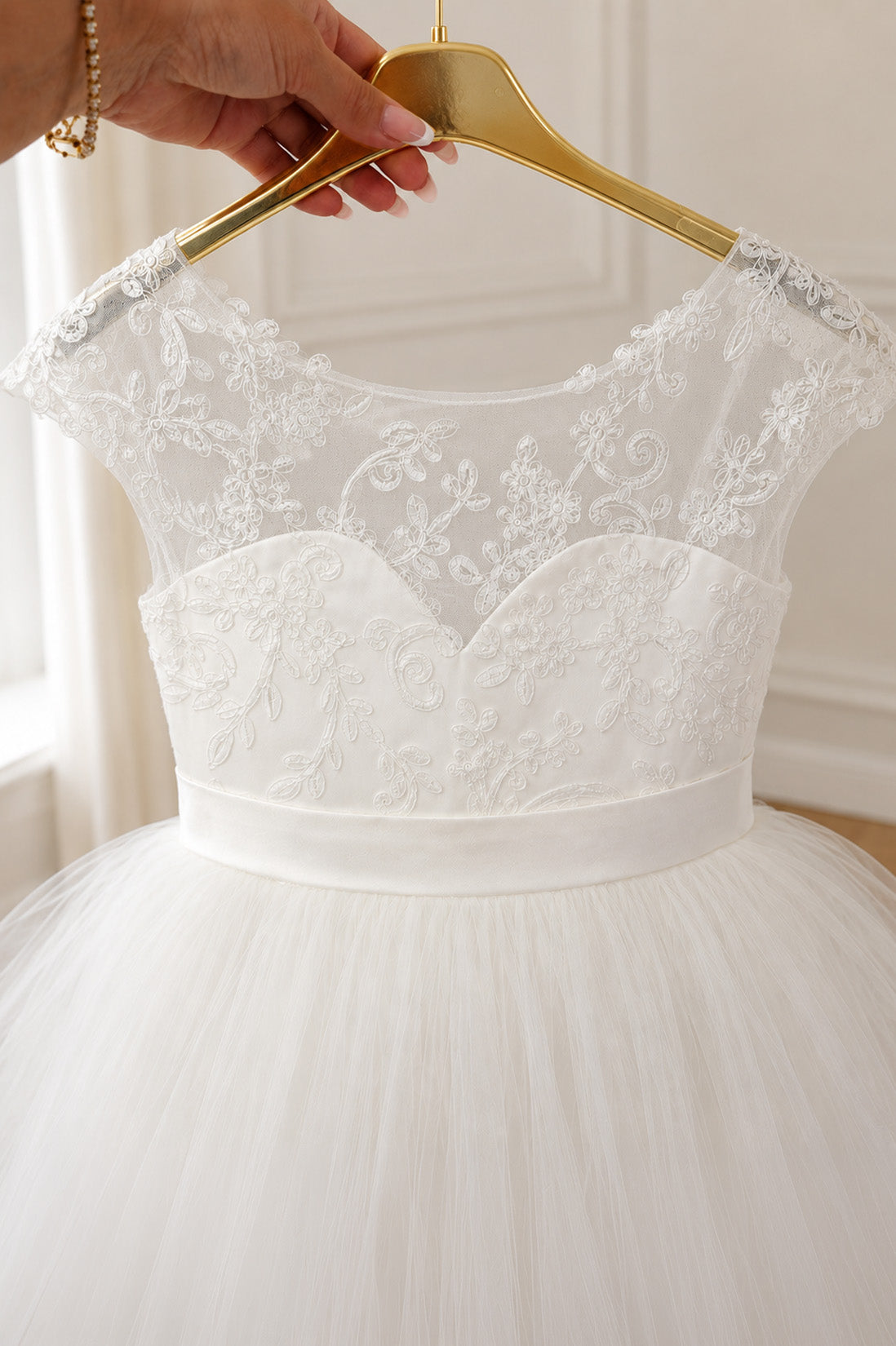 Eloise in Ivory White - Flower Girl or Ceremonial Dress