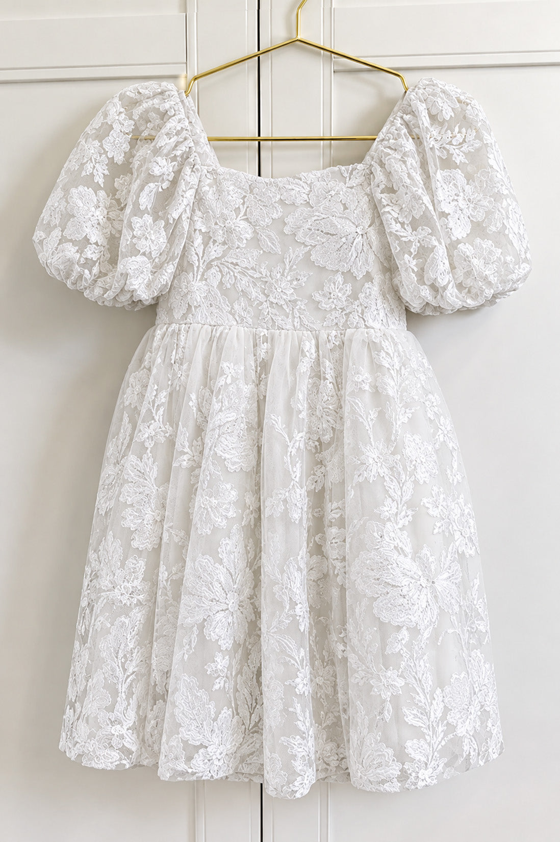 Elvene in ivory White ~ Flower Girl /Party Dress