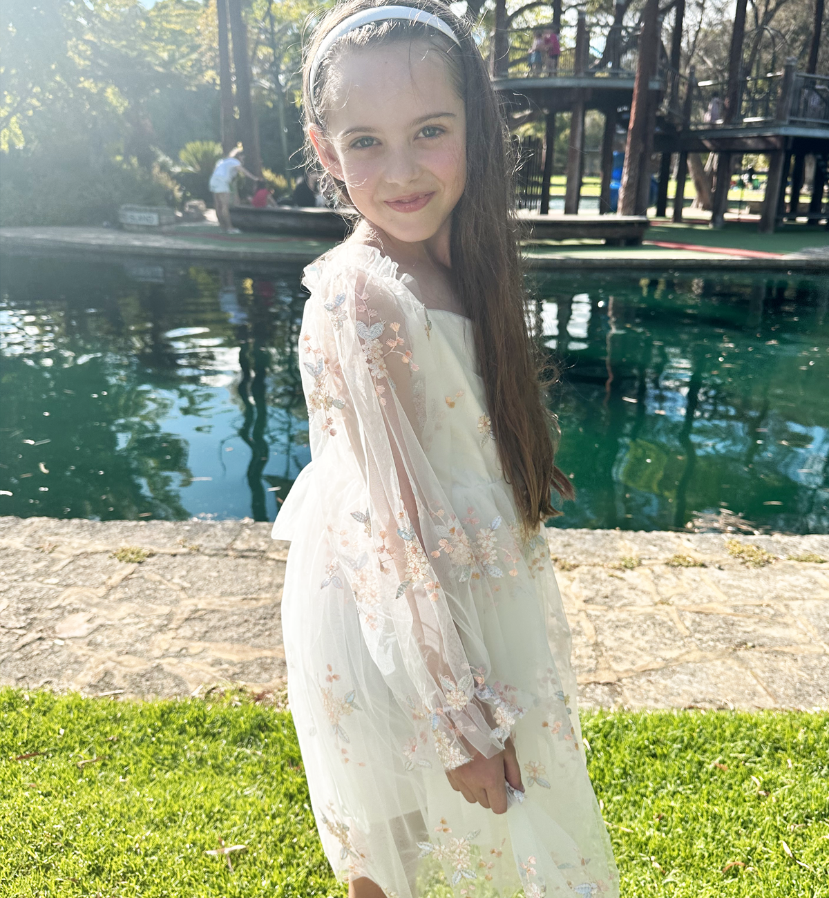 Elizabeth ~ Ivory White Party or Flower Girl Dress