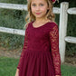 Elodie in Burgundy ~ Party or Flower Girl Dress