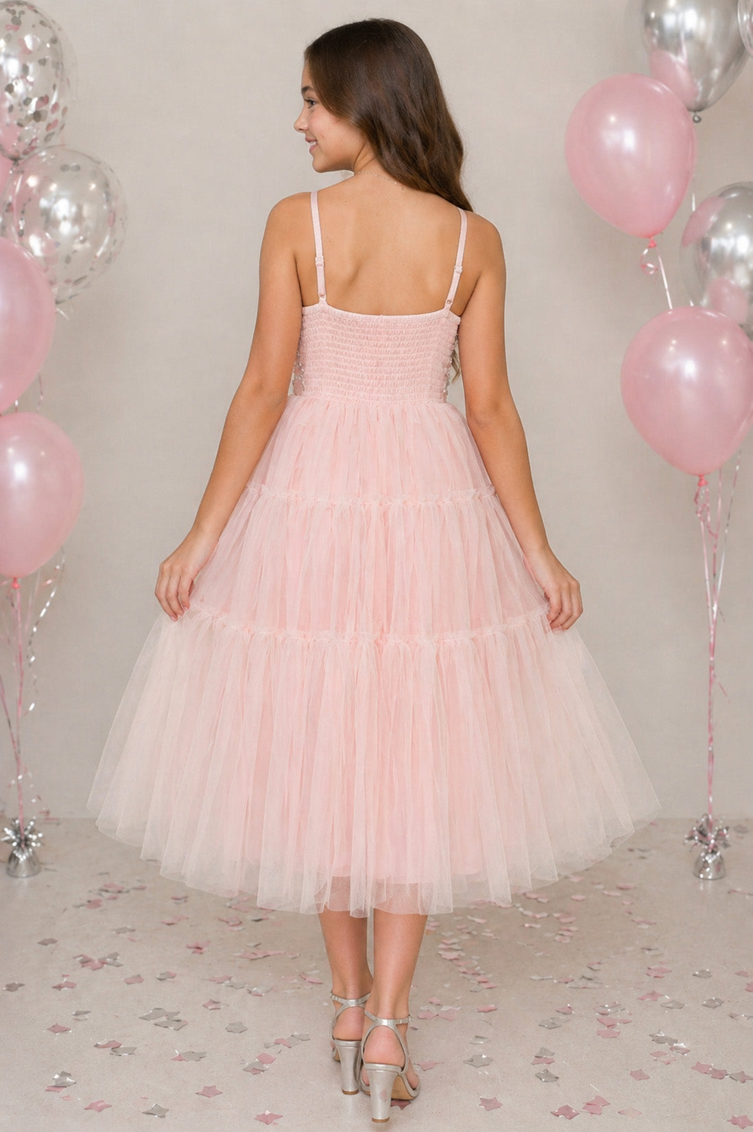Fiora in Ballet Pink Party Dress + Bolero (Tween/Teen) - Bloom by L+B