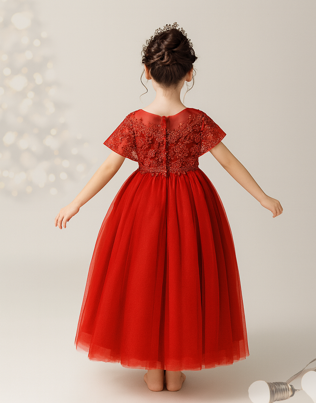 Grace in Red Party Dress or Flower Girl