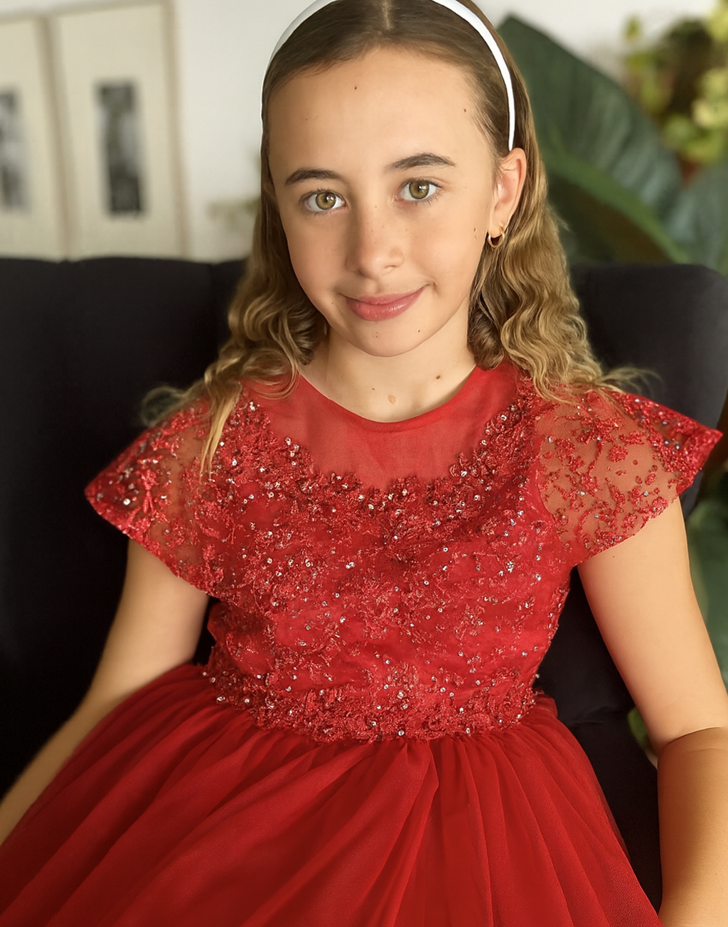 Grace in Red Party Dress or Flower Girl