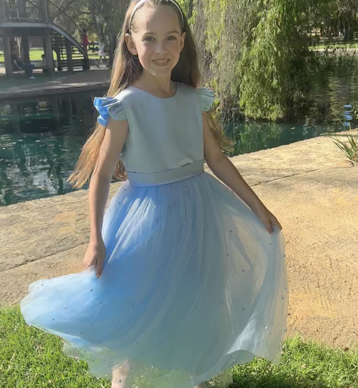 Helena in Baby Blue ~ Luxurious Party Dress