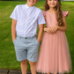 Helena in Dusty Rose ~ Luxurious Flower Girl or Party Dress