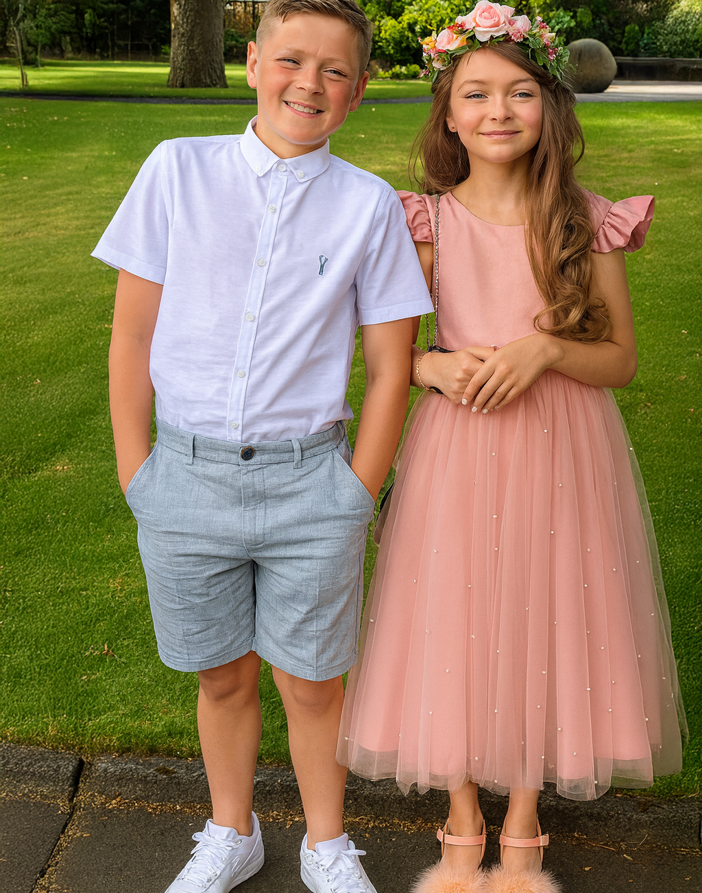 Helena in Dusty Rose ~ Luxurious Flower Girl or Party Dress