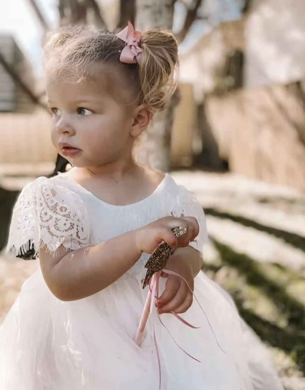 Hazel in Ivory ~  Flower Girl /Party Dress