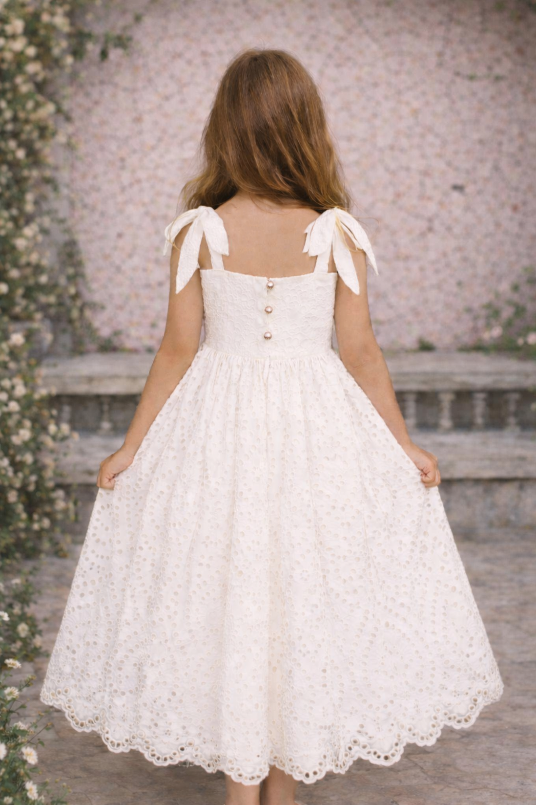 Kiera in Ivory White ~ Party or Flower Girl Dress