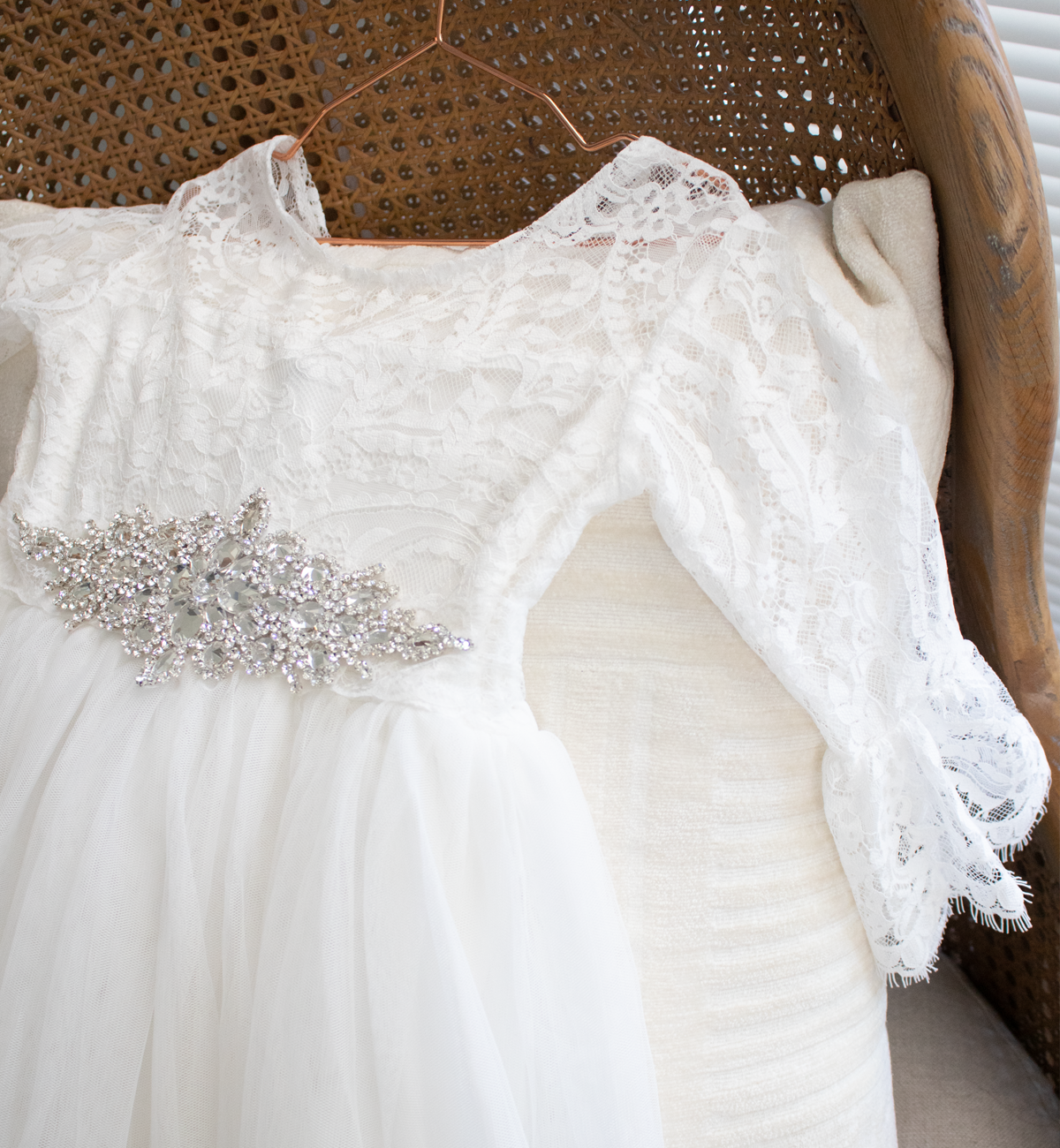 Layla Ivory White ~ Flower Girl or Communion Dress