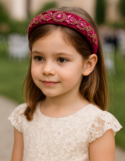 Magenta Queen (Ages 6-Adult) with a pink satin drawstring bag.