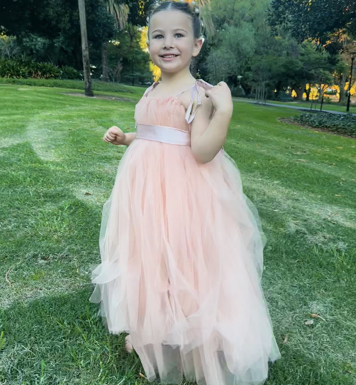 Mina in Blush ~ Party or Flower Girl Dress