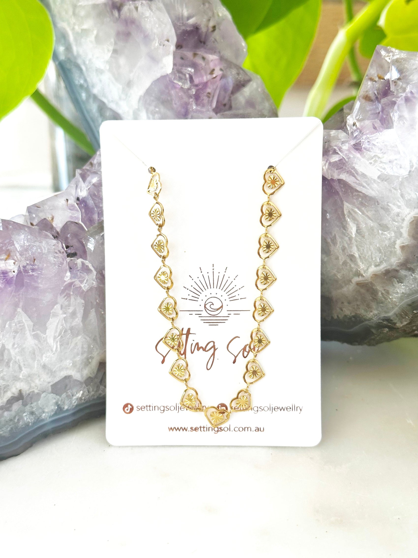 Amore Bracelet/Anklet ~ 18k Gold Plated Titanium + Waterproof for Girls/Teens