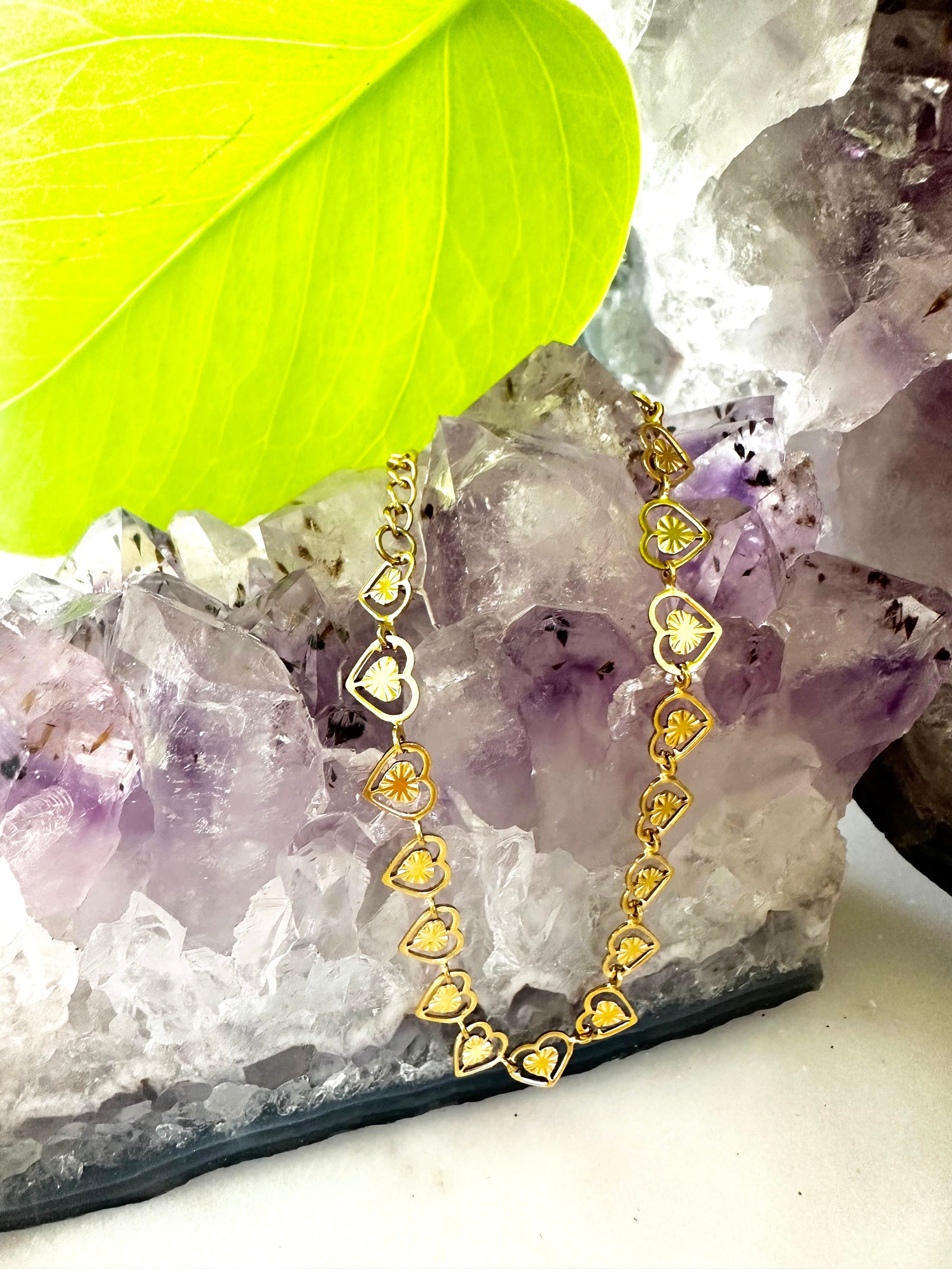 Amore Bracelet/Anklet ~ 18k Gold Plated Titanium + Waterproof for Girls/Teens