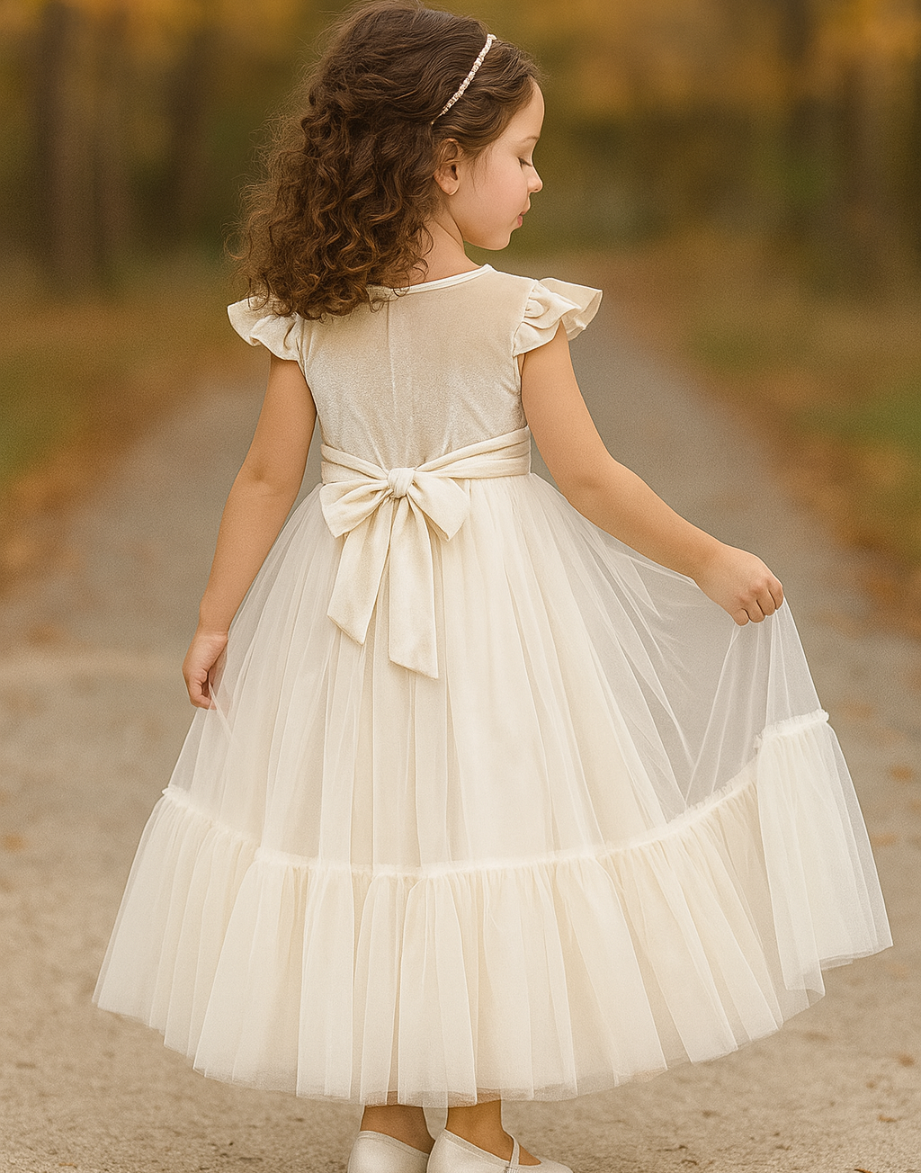 Noel in Champagne ~ Party or Flower Girl Dress