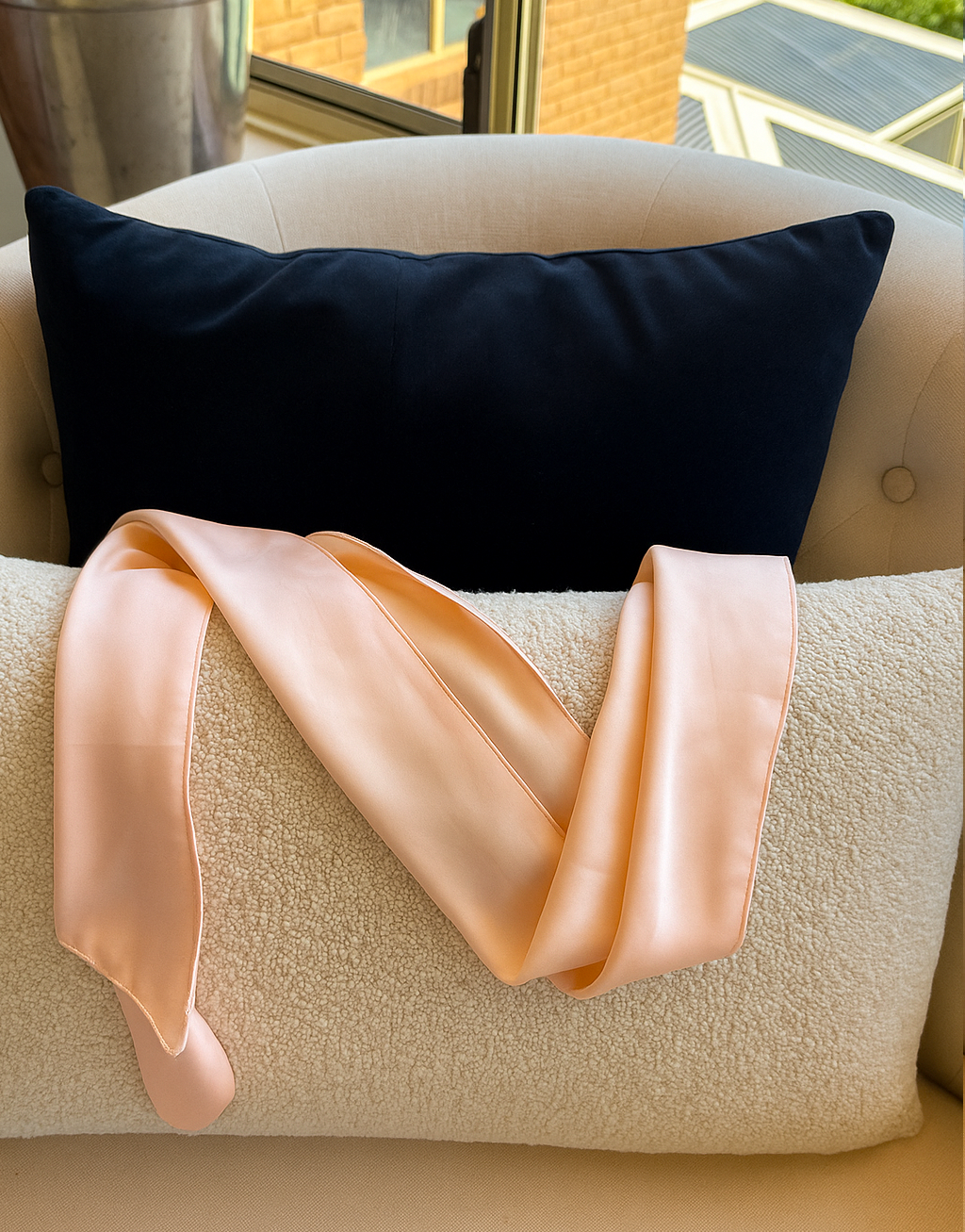 Mary-Jane in Blush/Apricot ~ Party or Flower Girl Dress + Sash