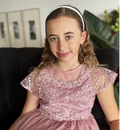 Grace in Dusty Rose Party Dress or Flower Girl